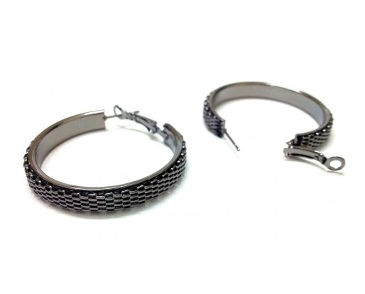 THE SHINY CIRCLE Hoop Earrings Jewelry Women Dangle Omega Back Classy Fashion 1